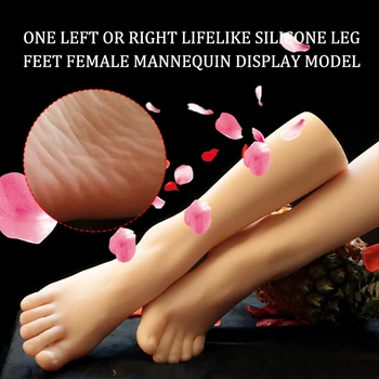 1 Pora Tikroviška Silikono Kojų Pėdų Netikrą Koja Moterų Manekenas Rodo Batų Modelį, Fetišas Žaislas