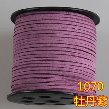 100 Metro/ 3mm viela korėjos kašmyras virvę dvipusis austos apyrankės karoliai virvę (šilta spalva serija)