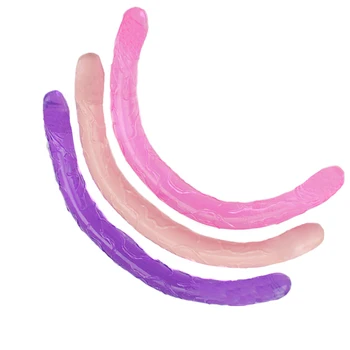 17 Colių Ilgio Lanksčios Želė Dvigubas Dildo Moterų Makšties Analinis Skatinti Dvigubo Baigėsi Dildo Lesbiečių Penis Sekso Produktai Nėra Vibracijos
