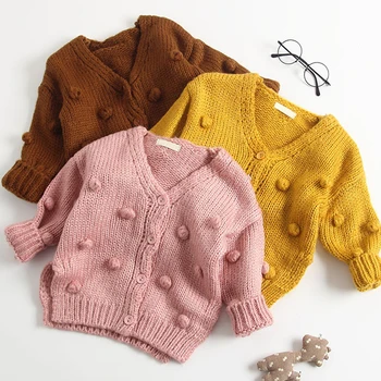 2019 Naujų Rudenį Ir Žiemą, Vaikų Drabužiai Mergaitėms Medvilnės Mados Mergaičių Cardigan Megztinis Visi Vertus Megztinis