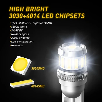 2x T10 W5W LED Canbus Automobilių Šalinimo Stovėjimo Žibintai Lemputės, Mini Cooper 
