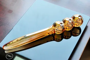 30mm Aukso pyrex stiklo netikras penis analinis granulės dildo butt plug kristalų moterų prostatos masturbator suaugusiųjų sekso žaislai moterims, vyrams gėjų