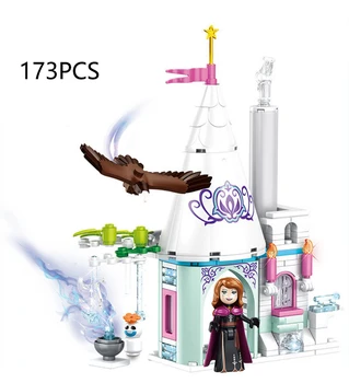725pcs Sniego pilis, Statyba Blokai Princesės Pilis Plytų Merginos Blokai Elsa Anna švietimo žaislas dovana