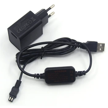 AC-L200 AC-L25A Galia Banko USB Kabelis+Adapteris Krauti Sony DSC-HX1 DCR-UX5 UX7 HDR-XR100 NEX VG30 VG900 DEV-50 FDR-AX33 V700