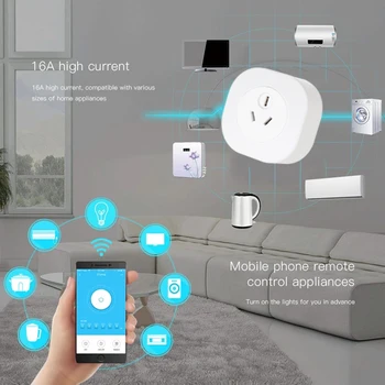 ACCKIP Australija Naujoji Zelandija Smart Plug Smart WiFi Elektros Lizdas Tuya App Kontrolės Alexa Prijungtas prie WiFi Prijungti Energijos Montior