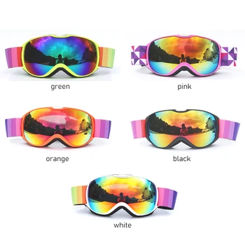 Anti-UV400 vaikų slidinėjimo akiniai double-layer objektyvo vėjo anti-rūko vaikų akiniai trijų sluoksnių kempinė HD akiniai lazanija