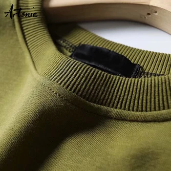 Artsnie animacinių filmų spausdinti atsitiktinis moterų palaidinukė rudenį 2019 armijos žalioji o kaklo, ilgomis rankovėmis hoodies streetwear megzti megztiniai