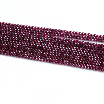 Aukštos Kokybės Natūralios Originali Aišku, Violetinė Raudona Almandite Granatas Maži, Apvalūs Prarasti Karoliukai 3mm 15