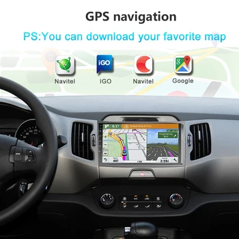 Automobilių Android 9.1 2 din auto Radijo multimedijos grotuvo KIA sportage 2010 2011-2016 Galvos Vienetas gps navigacijos autoradio video