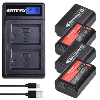 Batmax NP-FW50 NPFW50 2160mAh Fotoaparato Baterija +Naujas LCD Dvigubas Kroviklis Sony Alpha a6500 a6400 a6300 a7 7R a7R a7R II a7II NEX-3