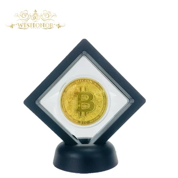 Bitcoin Monetos Su Plastiko Atveju Meno Kolekcija Dovanų Fizinio Atminimo Metalo Antikos Imitacija