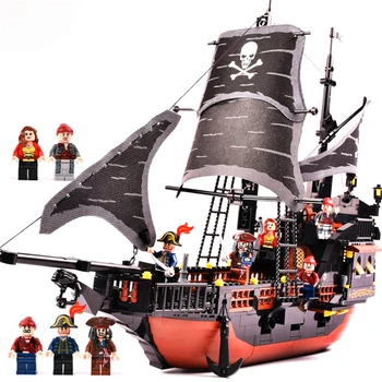 Black Pearl Gudi 652Pcs Piratai Laivą 