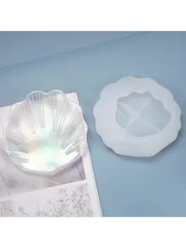 Crystal Epoksidinės Dervos Shell Pelėsių Patiekalas Skardos Liejimo Silikono Forma 