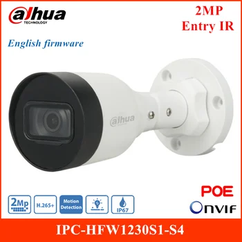 Dahua 2MP, Atvykimo IR Fiksuoto Židinio Kulka Netwok vaizdo Kamera IPC-HFW1230S Smart H. 264, H. 265 Vaizdo Apversti IR atstumas 30m IP67 POE Fotoaparatas