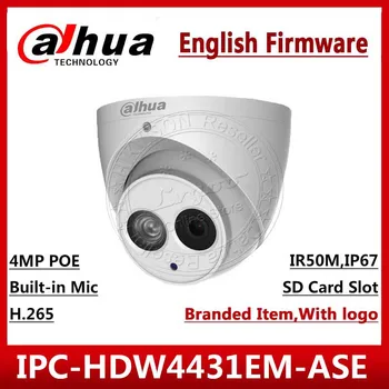 Dahua 4MP IPC-HDW4431EM-ASE POE IR obuolio IPC-HDW4431EM-KAIP H. 265 anglų kalba DH-IPC-HDW4431EM-CCTV Tinklo IP kameros