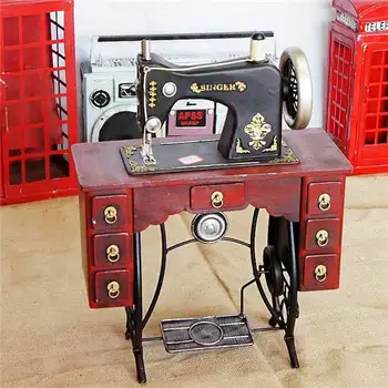 Derliaus metalo gražus siuvimo mašinos modelis, namų dekoro namų puošmena Velykų
