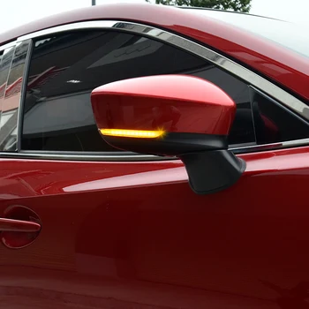Dinaminis LED Posūkio Signalo Lemputė Mazda 3 6 2017 2018 Pusėje valdomi Išoriniai galinio vaizdo Veidrodėliai Indikatorius Eilės Indikatorių Lempos