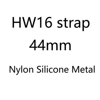 Dirželis HW16 smart žiūrėti 44mm Priedai diržo apyrankę HW16 Metalo dirželis Nailono diržas sidabro juoda raudona mėlyna rožinė