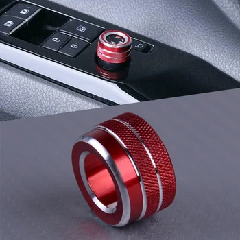 DWCX Aliuminio Lydinio Raudonas Automobilis Durų galinio vaizdo Veidrodis, Kontrolės Reguliavimo Jungiklį Žiedo Ratą Apdaila, tinka Toyota Corolla 2020 m.