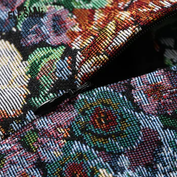 ELFSACK Gėlių Žakardo Lankai Atsitiktinis Moterų Mini Suknelė,2021 M. Pavasario Derlius, Priešingai Nėriniai Visą Rankovės Seksualus Ponios Šalis Suknelė