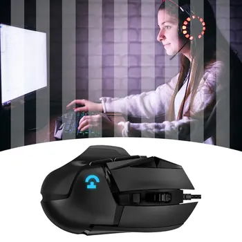 Ergonomiškas Dizainas, G502 Laidinio Žaidimų Mechaninė Pelės RGB Žaidimų Anti-Prakaito LED Apšvietimu Praktinių Laidinė Pelė