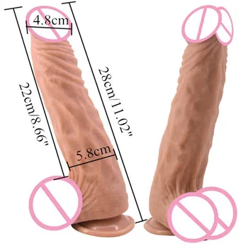 FAAK 28cm Ilgio Tikroviškas Dildo Moteris Ir Vyras Masturbacija Sekso Žaislas Didžiulis Dildo Varpos Su Stipri Siurbimo Taurės