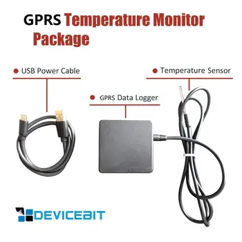 GPRS GSM Temperatūros Jutiklis, Duomenų kaupiklis, Nuolatinis Debesis ir programų Mobiliesiems paslaugos