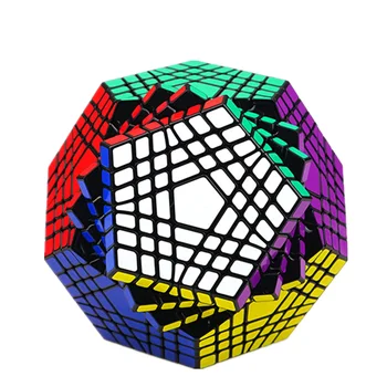 Greitas pristatymas shengshou įspūdį magic cube 7x7 Profesinės Megaminxeds kubo greitis Magic cube Dodecahedron cubo švietimo žaislai
