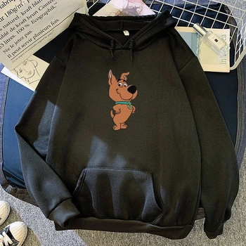 Jaunimo drabužių hoodie agresyvus baby dog palaidinukė moterų žiemą šiltas streetwear negabaritinių puloveris punk grafinis tirštėti hoodies