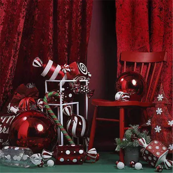 Kalėdų Dekoracijas 40CM Ilgio Raudonos Ir Baltos Dažytos Saldainiai, Papuošalai, Vestuvių Dekoravimas Kambarį Apdailos A1165