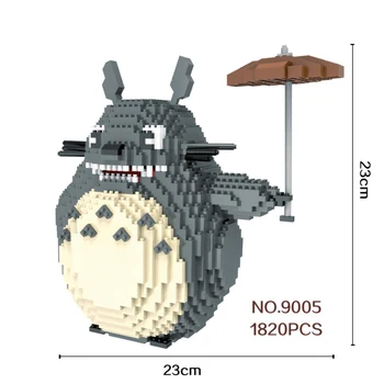 Klasikinis japonija Hayao MIYAZAKI animacinį duomenys Totoro micro diamond blokuoti surinkti nanobricks žaislai, statybinės plytos vaikams dovanos