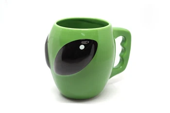 Kūrybos Svetimų svetimų modeliavimo puodelis, žalia užsienietis kavos pieno keramikos puodelis, asmenybė įdomi, gera dovana