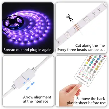 LED Šviesos Juostelės RGB LED Juosta 5050 Vandeniui LED Žibintai, 10 Metrų Diodų Juostelė 12V LED Juostelė Su 