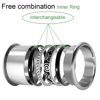 Legenstar 4mm Pločio, Spalvinga Žiedas Užpildyti Žiedu Keičiamos Skanus Vidiniai Žiedai Aliuminio Glazūra Aksesuarai Moterims