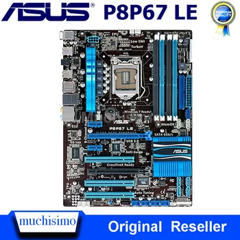 LGA 1155 Asus P8P67 LE pagrindinė Plokštė Intel P67 Core i7 i5, i3 32GB DDR3 PCI-E 2.0 USB3.0 ATX Desktop Asus P8P67 LE Mainboard Panaudota