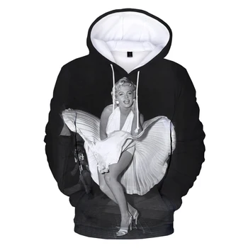 Marilyn Monroe 3D Spausdinimo Gobtuvu Palaidinės Unisex Streetwear Negabaritinių Hoodies Vyrai Moterys Mados Atsitiktinis Hip-Hop Megztinis