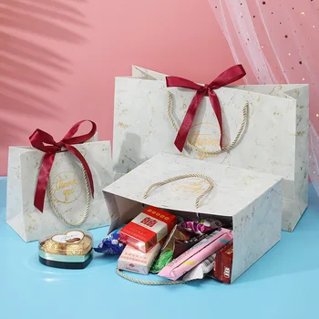 Marmuro pakavimo dovanų maišelį, gimtadienis, vestuvės Ačiū popieriniai maišeliai dovanų, drabužių пакеты для печенья упаковочные коробка упаковка