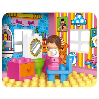 Mergaitė Princesė Didelio Dydžio Blokų Rinkinius Suderinama LegoINGlys Duploed Šeimos Namas Plytos, Plytos, Statyba Blokai, Žaislai Vaikams