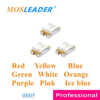 Mosleader 0805 3000PCS SMD LED Raudona Geltona Mėlyna Žalia Balta Oranžinė Violetinė Rožinė Ice blue 2012 Šviesos diodų Kinijos prekes
