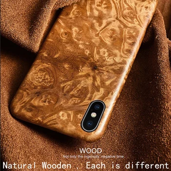 Natūralios Medinės telefono dėklas SKIRTAS Iphone XS atveju dangtelis juodas ledas medienos,Granatų medžio,Riešutmedžio,Raudonmedžio Už XS MAX XR