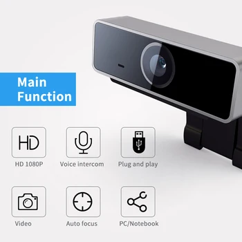 Naujas Originalus 1080P HD USB Kamera, Kamera, Web Cam Triukšmo Mažinimas Su Mikrofonu Vaizdo Konferencijoje Internetinių Mokymo