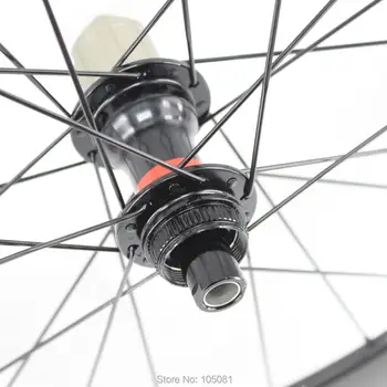 Naujausias 700C vamzdinės kniedė, skirta ant ratlankio Kelių dviratį visas anglies dviračių aširačio Per Ašies center lock disc stabdžių mazgai Nemokama laivas