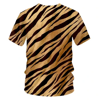 OGKB Vasarą Vyras Nauji Slim Fit V-Kaklo Marškinėlius 3D Atspausdintas Juoda Balta, Leopardas spausdinimui Atsitiktinis Didelis Dydis Kostiumas Pavasario vyriški Marškinėliai