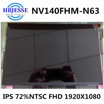 Originalus 14.0 colių BOE NV140FHM-N63 V8.1 Nešiojamas LCD LED Ekranas FHD 1920*1080 72% NTSC EDP 30 kaiščių IPS Ekranas