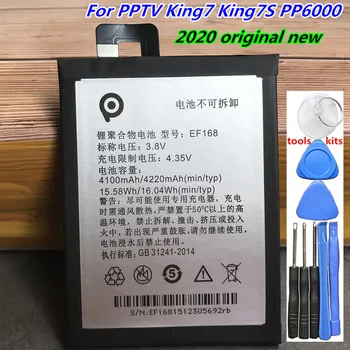 Originalus 4140mAh EF168 Baterija PPTV King7 King7S PP6000 Telefonas Aukštos Kokybės Baterija+Sekimo Numerį