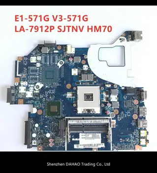 Q5WV1 LA-7912P Originalus Mainboard Acer E1-571G V3-571G NV56 Nešiojamas plokštė NBC1F11001 su HM70 DDR3 Siųsti CPU TESTAS