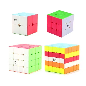 QiYi Šeimos 3x3x3 4x4x4 5x5x5 6x6x6 7x7x7 DNR FangYuan Piramidės Megaminxeds Magic Cube Greitis Twisty Įspūdį Švietimo Žaislai