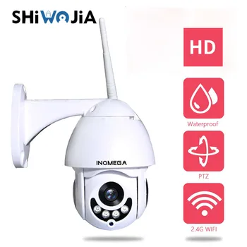 SHIWOJIA 1080P 1080P HD PTZ IP Kamera, Wifi Bevielis H. 265X Lauko Speed Dome CCTV Saugumo Kameros Vandeniui Surveilance