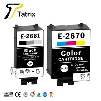 Tatrix Epson T2661 T2670 T266 EPSON 266 267 Pigmento Suderinama Kasetė Epson Workforce WF-100W WF100W spausdintuvo Europa