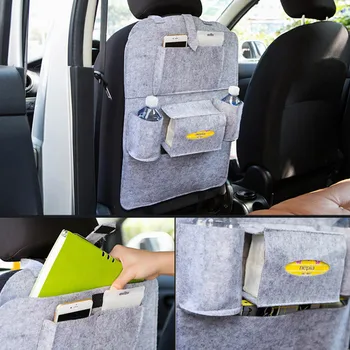 Universalus Automobilių Sėdynės Organizatorius Vilnonis Veltinis Saugojimo Krepšys Multi Pocket Kabo Maišelis Automobilių Vidaus Įrangos Priedai